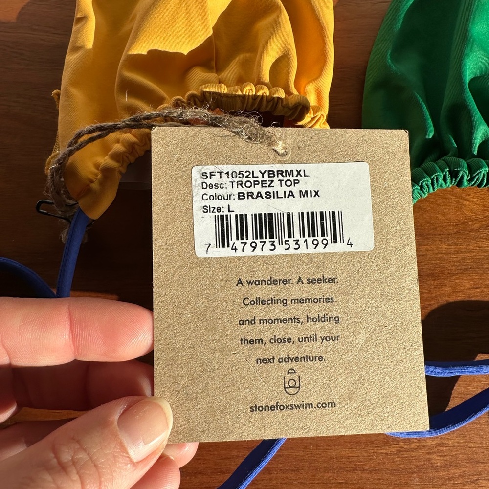 Stone Fox Swim NWT Tropez Bikini Top Brasilia L - Picture 7 of 11